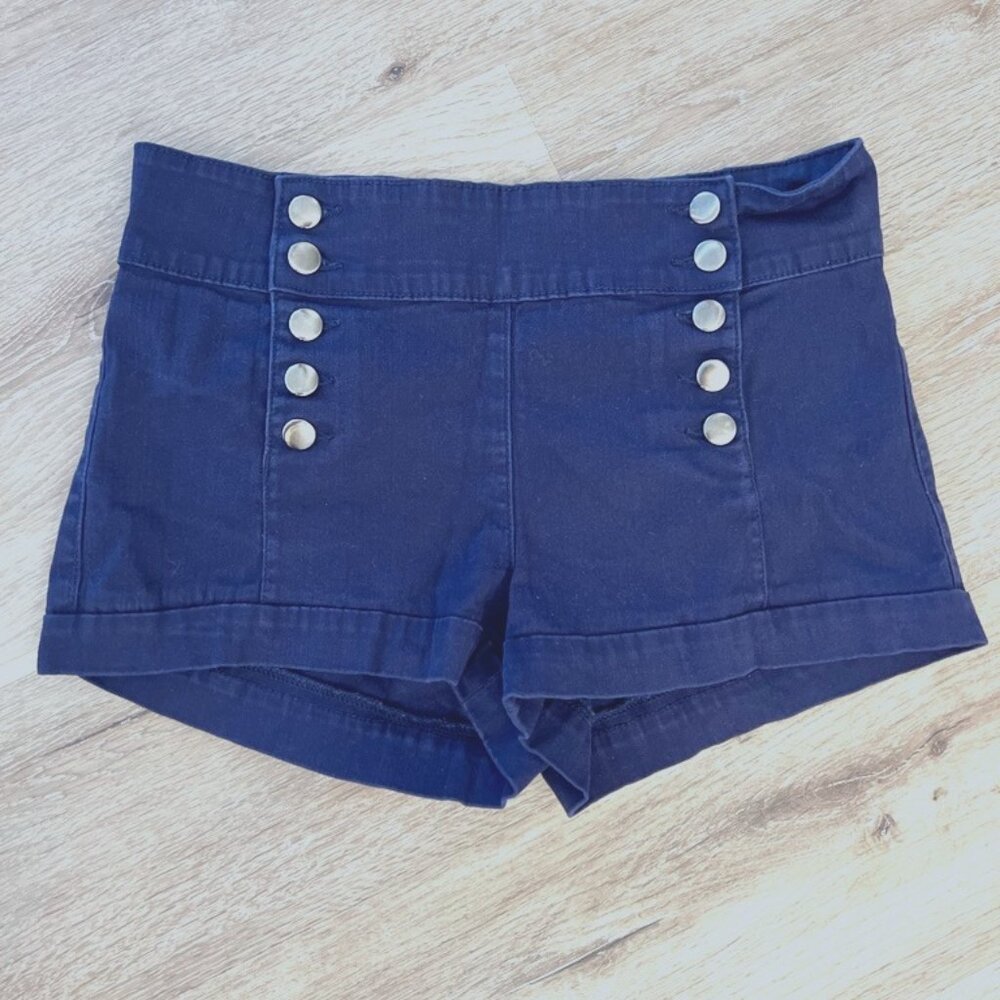 Women's Forever 21 Blue Double Button Shorts